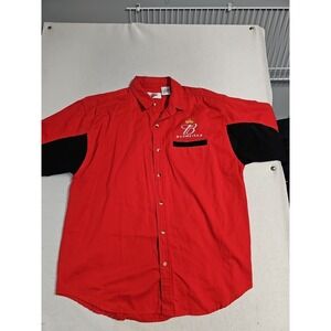 Winner's Circle Button Shirt Men XL Red Dale Earnhardt Jr‎ Budweiser Embroidered